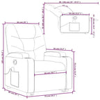 vidaXL Fauteuil de massage inclinable crème