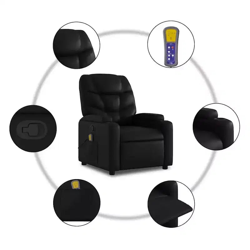 vidaXL Fauteuil de massage inclinable crème