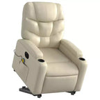 vidaXL Fauteuil de massage inclinable crème