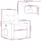 vidaXL Fauteuil de massage inclinable crème