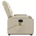 vidaXL Fauteuil de massage inclinable crème