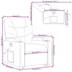 vidaXL Fauteuil de massage inclinable crème