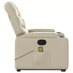 vidaXL Fauteuil de massage inclinable crème
