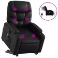 vidaXL Stand Up Massage Recliner Chair Cream