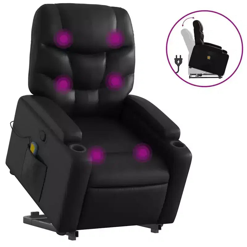 vidaXL Fauteuil de massage inclinable crème
