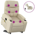 vidaXL Fauteuil de massage inclinable crème