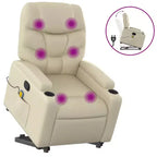 vidaXL Fauteuil de massage inclinable crème