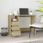 vidaXL Bureau Blanc Bois d'ingénierie 102 cm x 50 cm x 76 cm Bureau