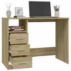 vidaXL Bureau Blanc Bois d'ingénierie 102 cm x 50 cm x 76 cm Bureau