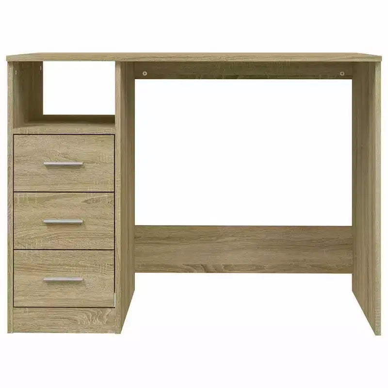 vidaXL Bureau Blanc Bois d'ingénierie 102 cm x 50 cm x 76 cm Bureau