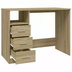 vidaXL Bureau Blanc Bois d'ingénierie 102 cm x 50 cm x 76 cm Bureau