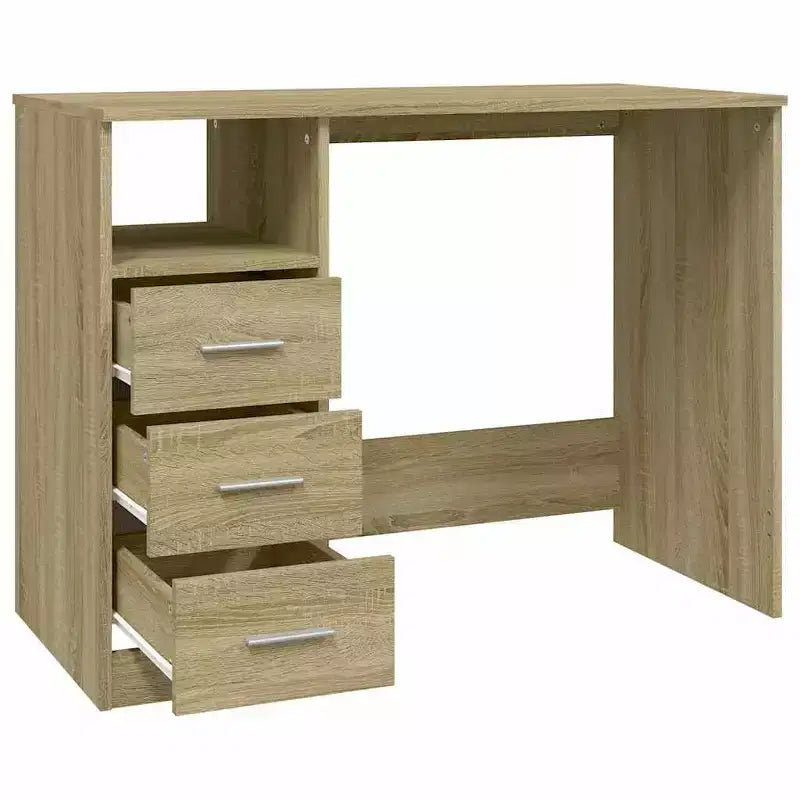 vidaXL Bureau Blanc Bois d'ingénierie 102 cm x 50 cm x 76 cm Bureau