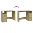 vidaXL Bureau Blanc Bois d'ingénierie 102 cm x 50 cm x 76 cm Bureau