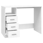 vidaXL Bureau Blanc Bois d'ingénierie 102 cm x 50 cm x 76 cm Bureau