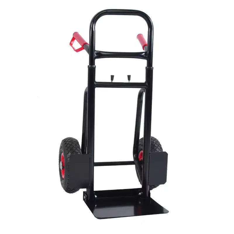 Chariot à plateforme en acier robuste AEELLEEA 150 kg, chariot à double poignée avec 10 roues en caoutchouc, diable pour entrepôt et jardin