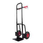 Chariot à plateforme en acier robuste AEELLEEA 150 kg, chariot à double poignée avec 10 roues en caoutchouc, diable pour entrepôt et jardin