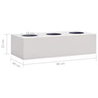 vidaXL Armoire de bureau avec jardinière gris clair 35,4x15,7x50,4 cm acier