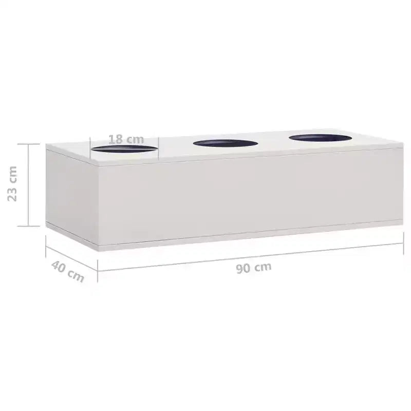 vidaXL Armoire de bureau avec jardinière gris clair 35,4x15,7x50,4 cm acier