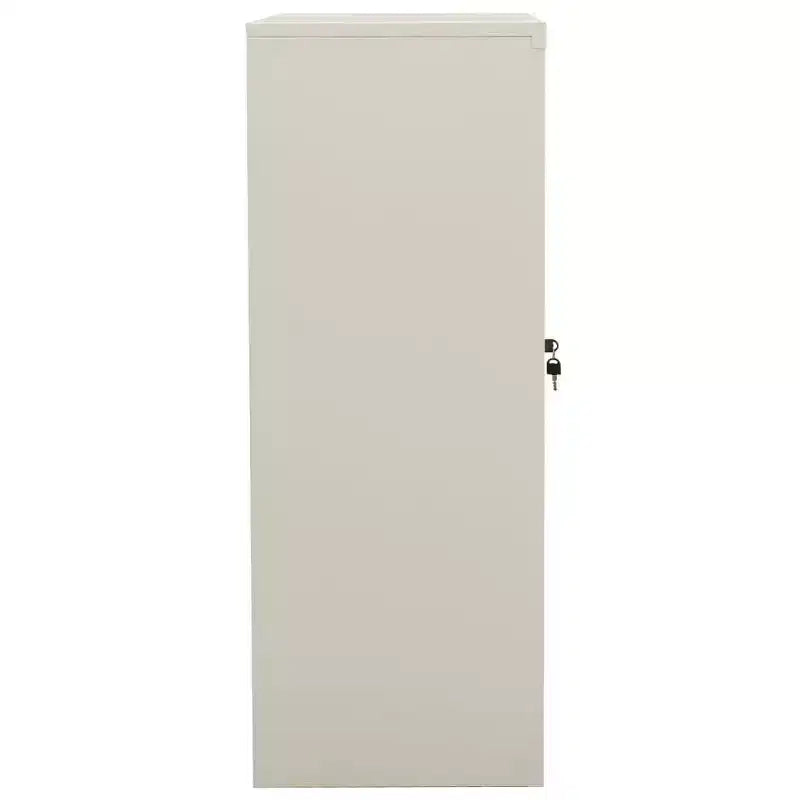 vidaXL Armoire de bureau avec jardinière gris clair 35,4x15,7x50,4 cm acier