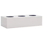 vidaXL Armoire de bureau avec jardinière gris clair 35,4x15,7x50,4 cm acier