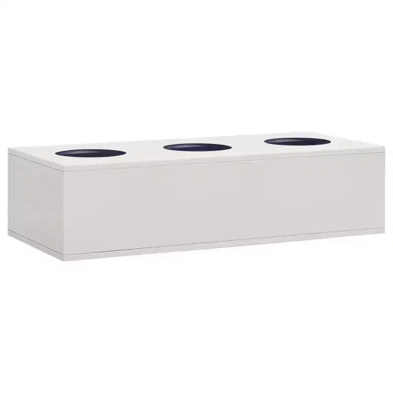 vidaXL Armoire de bureau avec jardinière gris clair 35,4x15,7x50,4 cm acier