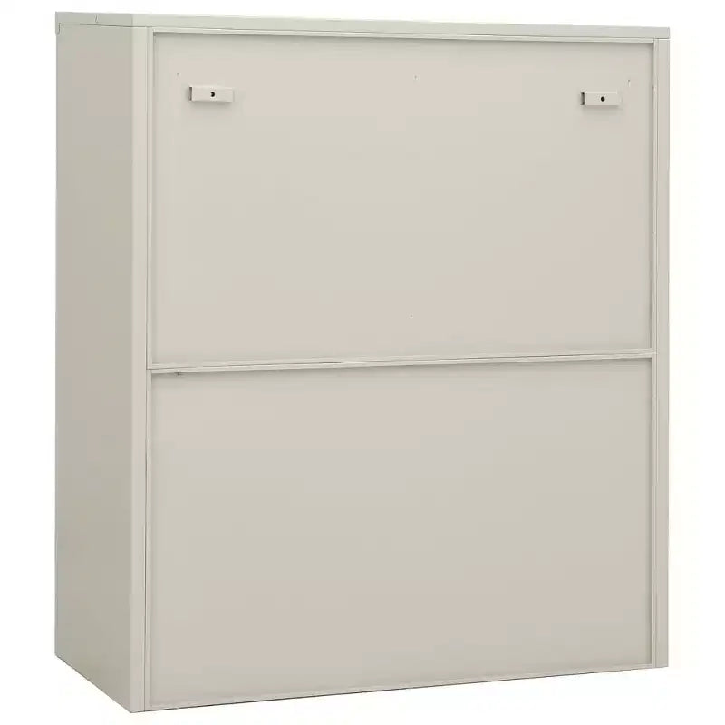 vidaXL Armoire de bureau avec jardinière gris clair 35,4x15,7x50,4 cm acier
