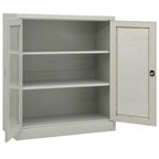 vidaXL Armoire de bureau avec jardinière gris clair 35,4x15,7x50,4 cm acier