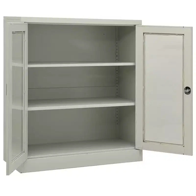 vidaXL Armoire de bureau avec jardinière gris clair 35,4x15,7x50,4 cm acier