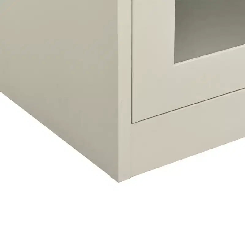 vidaXL Armoire de bureau avec jardinière gris clair 35,4x15,7x50,4 cm acier