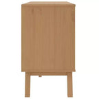 vidaXL Commode de rangement OLDEN Blanc et Marron Pin massif