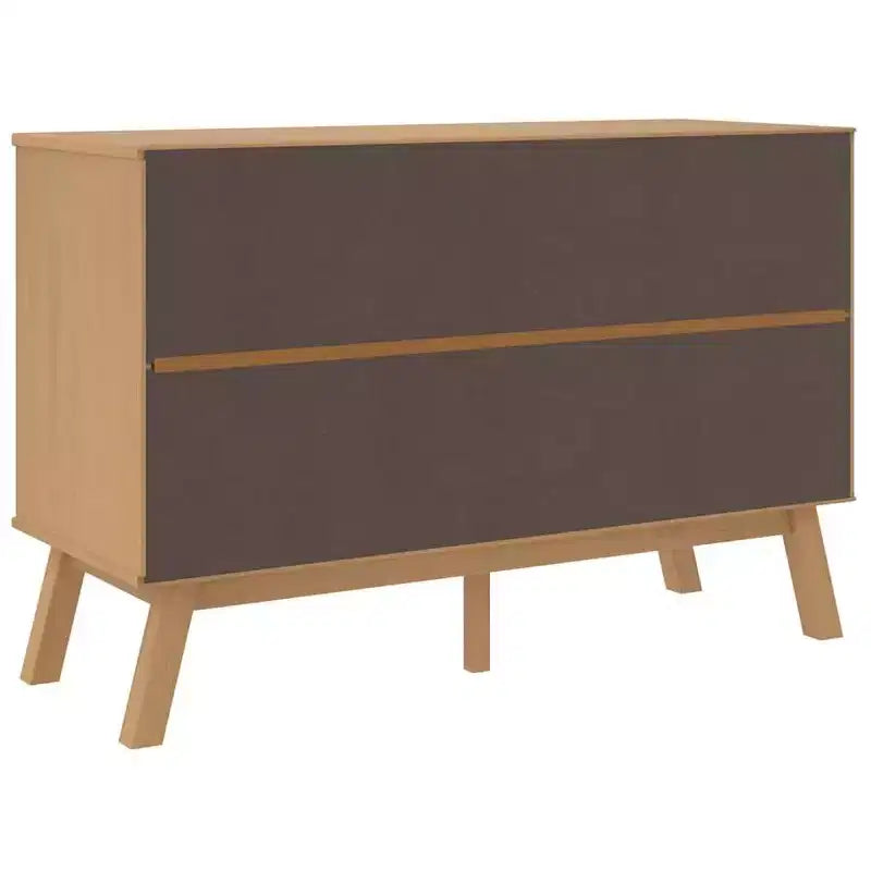 vidaXL Commode de rangement OLDEN Blanc et Marron Pin massif