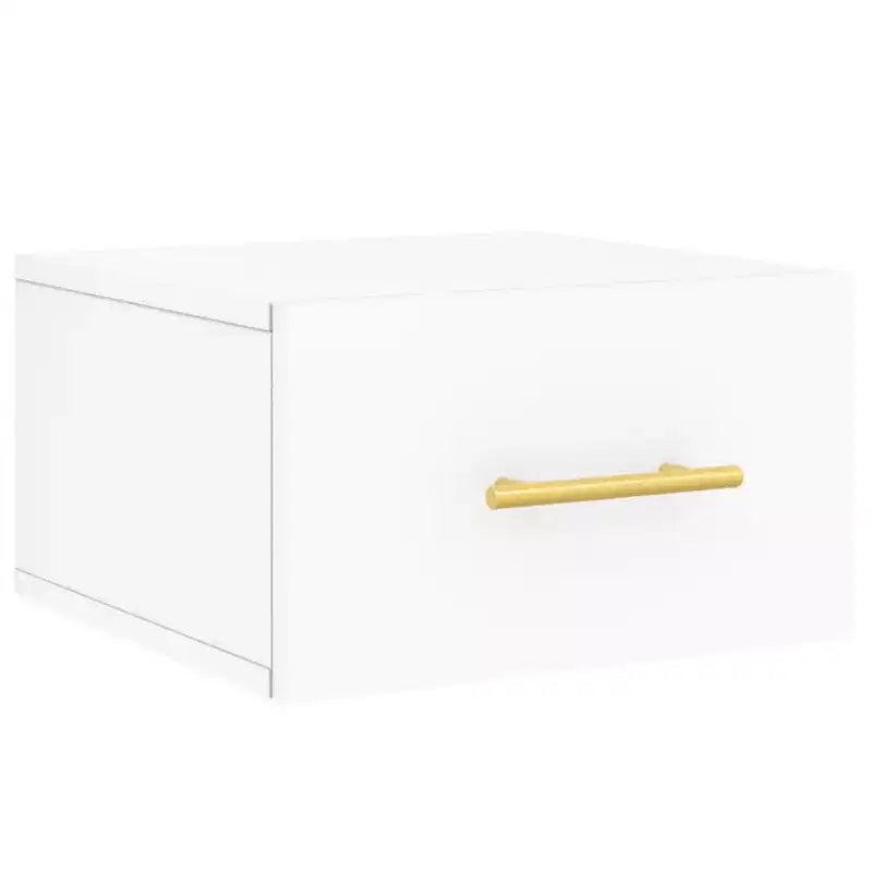 vidaXL Ensemble de 2 tables de chevet murales blanc Bois d'ingénierie