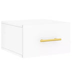 vidaXL Ensemble de 2 tables de chevet murales blanc Bois d'ingénierie
