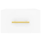 vidaXL Ensemble de 2 tables de chevet murales blanc Bois d'ingénierie