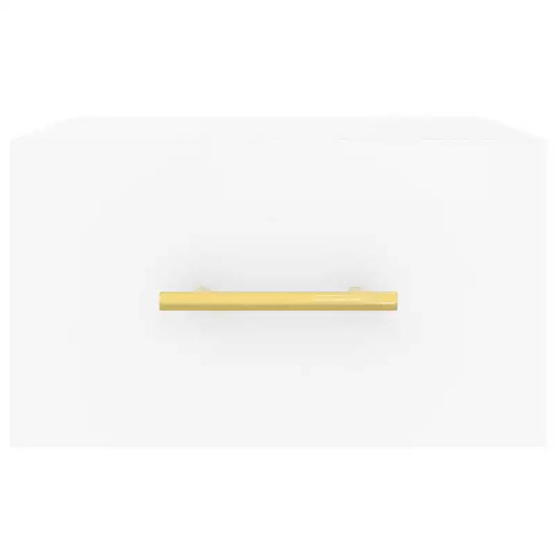 vidaXL Ensemble de 2 tables de chevet murales blanc Bois d'ingénierie