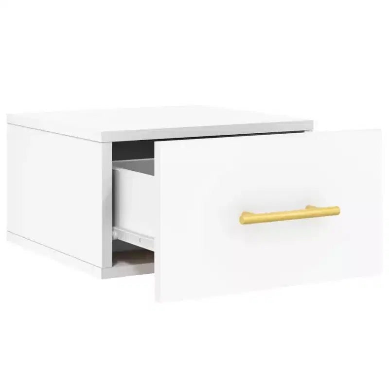 vidaXL Ensemble de 2 tables de chevet murales blanc Bois d'ingénierie