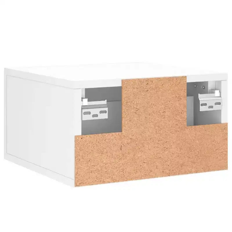 vidaXL Ensemble de 2 tables de chevet murales blanc Bois d'ingénierie