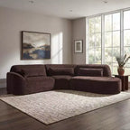 Christopher Knight Home Harmonie 123 Canapé d'angle moderne incurvé 4 places avec 3 coussins