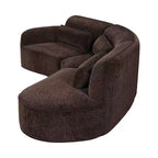 Christopher Knight Home Harmonie 123 Canapé d'angle moderne incurvé 4 places avec 3 coussins