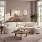 Christopher Knight Home Harmonie 123 Canapé d'angle moderne incurvé 4 places avec 3 coussins
