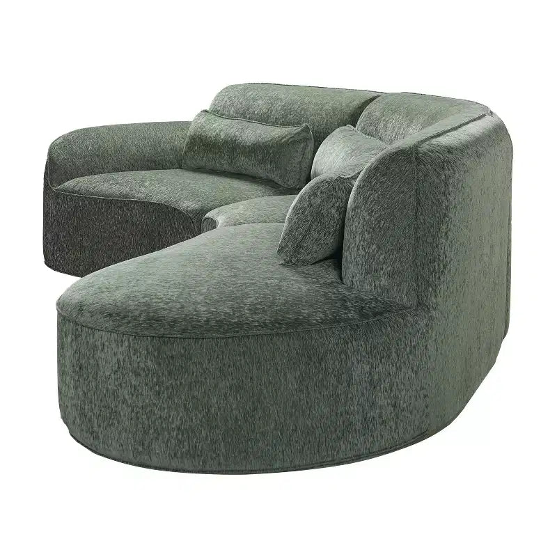 Christopher Knight Home Harmonie 123 Canapé d'angle moderne incurvé 4 places avec 3 coussins