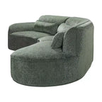 Christopher Knight Home Harmonie 123 Canapé d'angle moderne incurvé 4 places avec 3 coussins