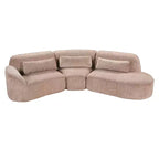 Christopher Knight Home Harmonie 123 Canapé d'angle moderne incurvé 4 places avec 3 coussins