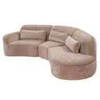 Christopher Knight Home Harmonie 123 Canapé d'angle moderne incurvé 4 places avec 3 coussins