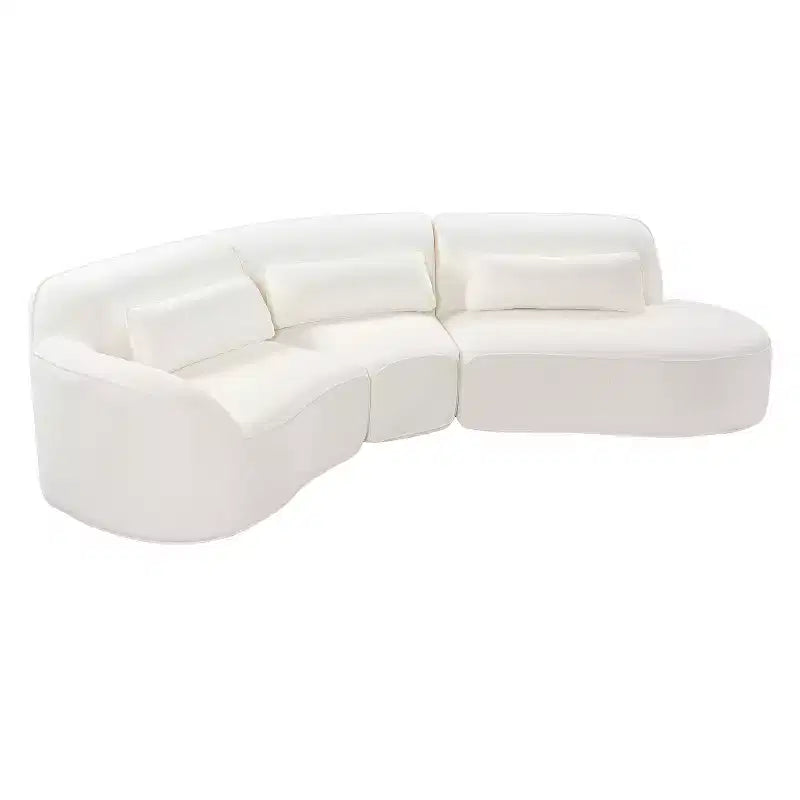 Christopher Knight Home Harmonie 123 Canapé d'angle moderne incurvé 4 places avec 3 coussins