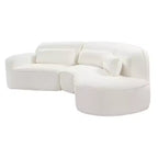 Christopher Knight Home Harmonie 123 Canapé d'angle moderne incurvé 4 places avec 3 coussins