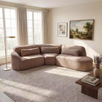 Christopher Knight Home Harmonie 123 Canapé d'angle moderne incurvé 4 places avec 3 coussins
