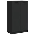 vidaXL Shoe Cabinet Black 23.2x13.8x39.4 Engineered Wood