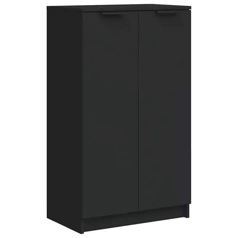 vidaXL Shoe Cabinet Black 23.2x13.8x39.4 Engineered Wood