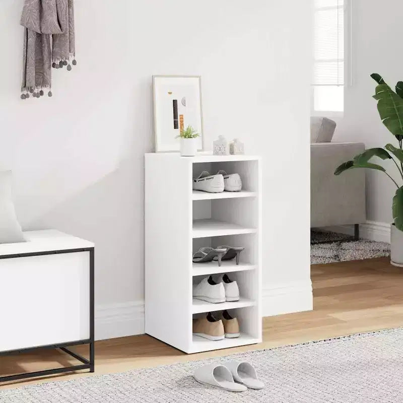vidaXL Meuble à chaussures blanc en bois d'ingénierie 31,5x35x70 cm Armoire à chaussures